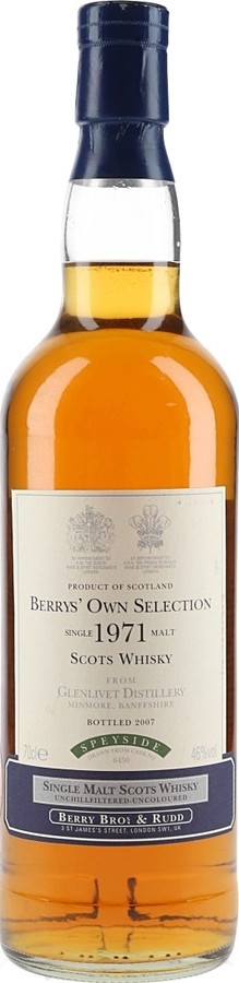Glenlivet 1971 BR Berrys Own Selection #6450 46% 700ml