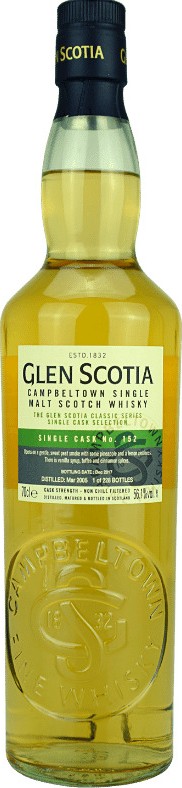 Glen Scotia 2005 Limited Edition Single Cask 12yo #152 56.1% 700ml