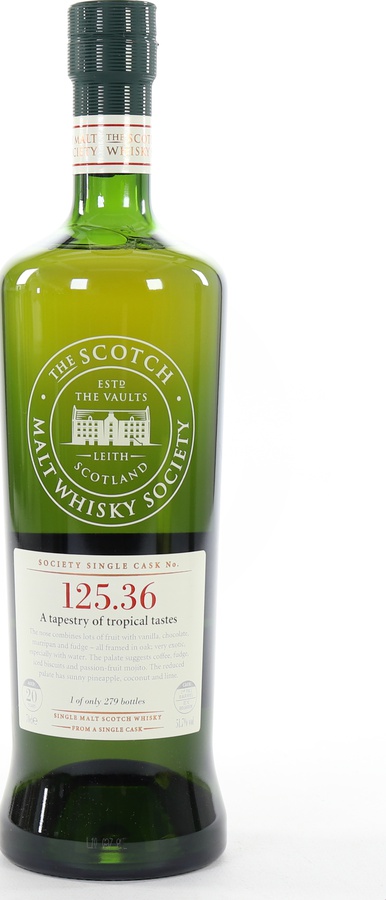 Glenmorangie 1989 SMWS 125.36 A tapestry of tropical tastes First fill barrel 51.7% 700ml
