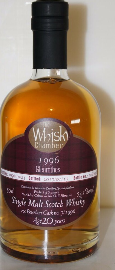 Glenrothes 1996 WCh Ex-Bourbon Cask #7 53.1% 500ml