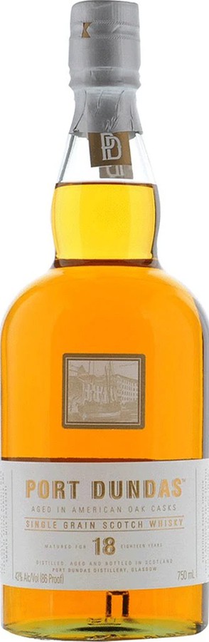 Port Dundas 18yo Single Grain Scotch Whisky American Oak Casks 43% 750ml