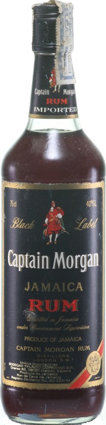 750ml Jamaica - Morgan 40% Black Rum Captain Radar Spirit Label