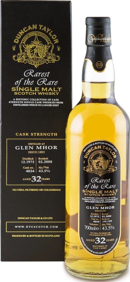 Glen Mhor 1975 DT Rarest of the Rare Oak Cask #4034 43.5% 700ml