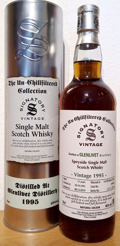 Glenlivet 1995 SV The Un-Chillfiltered Collection 1st fill Sherry Butt #166936 46% 700ml