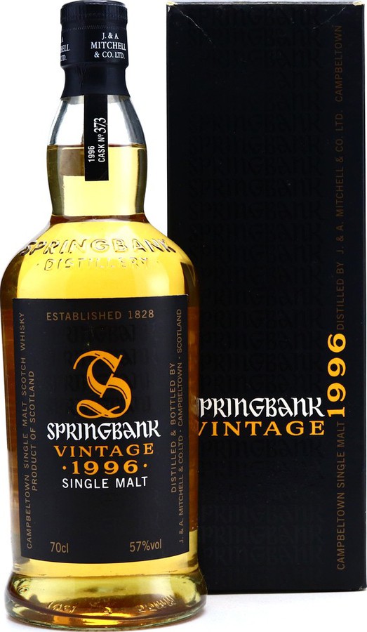 Springbank 1996 Vintage for Jon Bertelsen Refill Bourbon Hogshead #373 57% 700ml