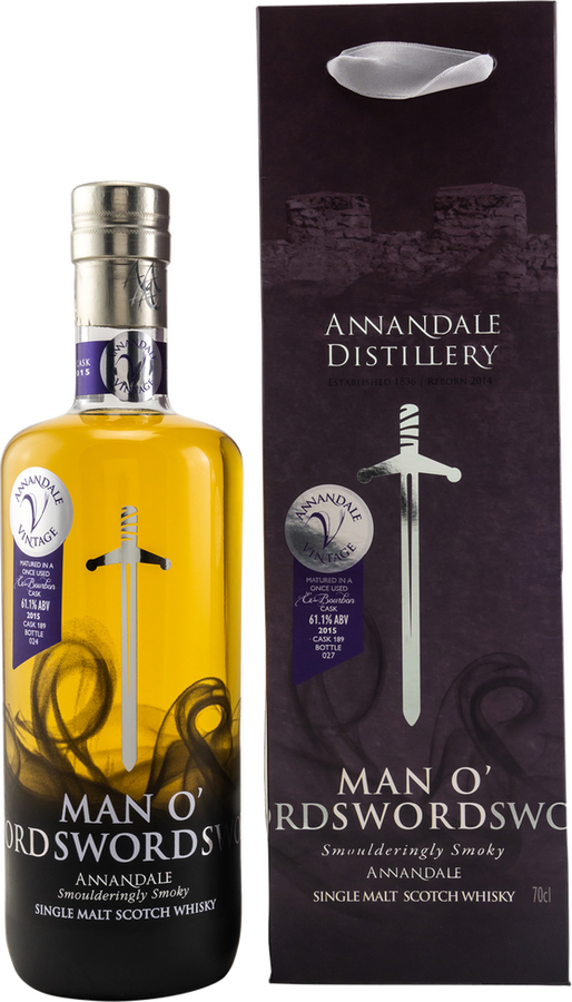 Annandale 2015 Man O Sword Ex-Bourbon Cask #189 61.1% 700ml