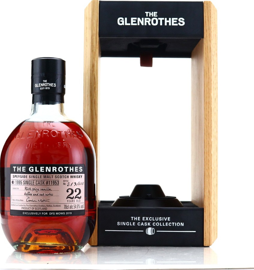 Glenrothes 1995 The Exclusive Single Cask Collection #11953 DFS MOWS 2019 54.6% 700ml