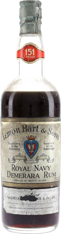 Lemon Hart Royal Navy Demerara 75.5% 750ml