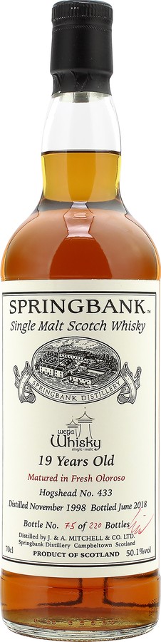 Springbank 1998 Private Bottling Fresh Oloroso #433 WEGA Whisky 50.1% 700ml
