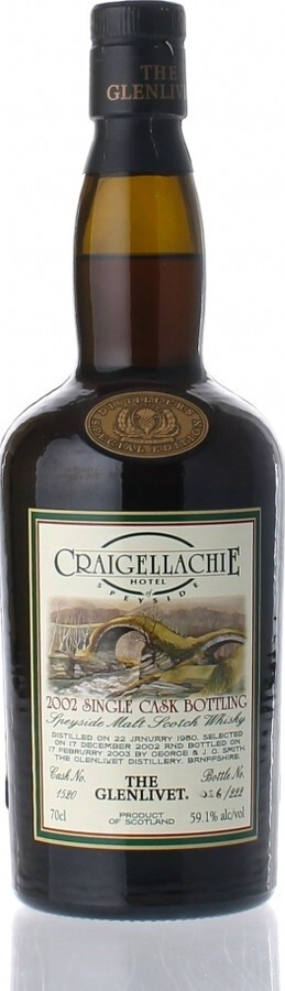 Glenlivet 1980 2002 Single Cask Bottling #1520 Hotel Craigellachie 59.1% 700ml