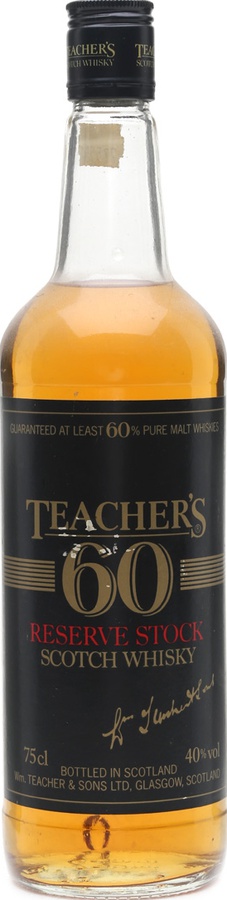Teacher's 60 Reserve Stock 40% 750ml