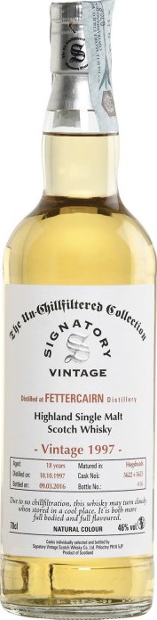 Fettercairn 1997 SV The Un-Chillfiltered Collection 5622 + 5623 46% 700ml
