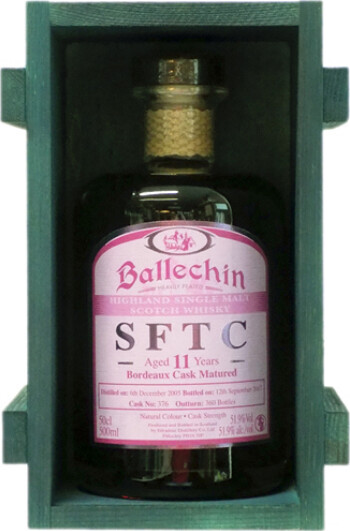 Ballechin 2005 SFTC Bordeaux Cask Matured #376 51.9% 500ml