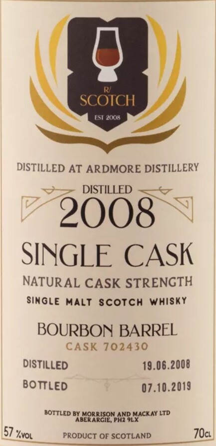 Ardmore 2008 MMck R Scotch Bourbon Barrel #702430 57% 700ml