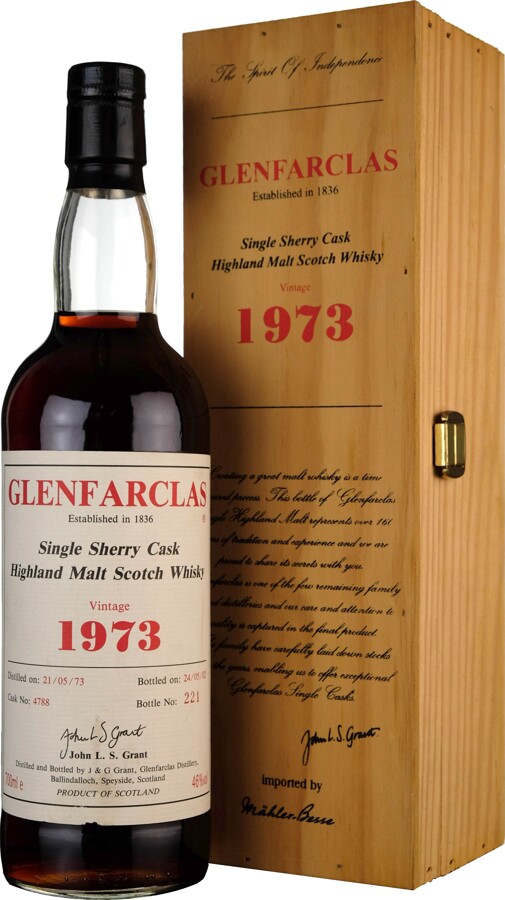 Glenfarclas 1973 Single Sherry Cask #4788 46% 700ml