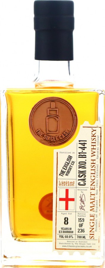 The English Whisky 8yo TSCL The Single Cask Ex-Bourbon Barrel B1-441 60% 700ml