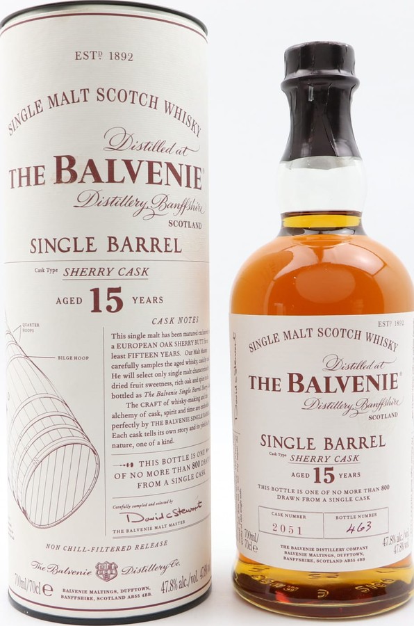 Balvenie 15yo Single Barrel Sherry Cask #2051 47.8% 700ml
