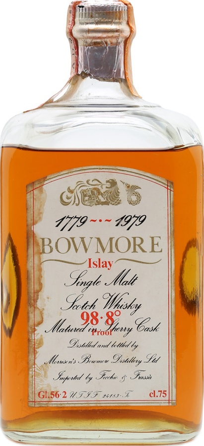 Bowmore 1969 Bicentenary 1779 1979 Sherry Cask #322 Fredrico Minnetti Private Bottling 56.2% 750ml