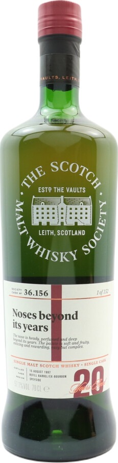 Benrinnes 1997 SMWS 36.156 Noses beyond its years Refill Ex-Bourbon Barrel 57.1% 700ml