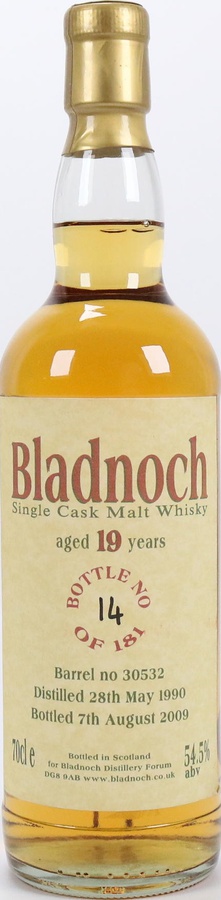 Bladnoch 1990 BF Barrel #30525 54.5% 700ml