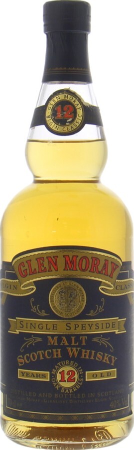 Glen Moray 12yo Old Blue Label Single Speyside Malt Oak Barrels 40% 700ml