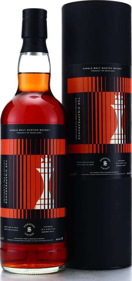 Caol Ila 2012 SV The Disappearance Chess Investigation Series First fill sherry butt finish LMDW 46% 700ml