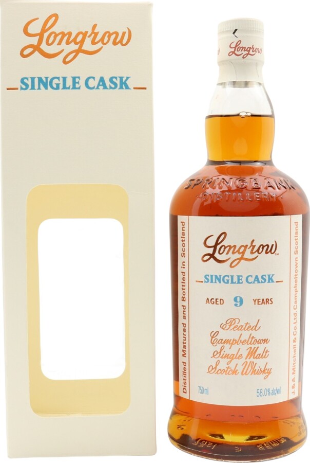 Longrow Peated Campbeltown Single Malt Scotch Whisky Single Cask 9yo First Fill Sauternes Pacific Edge Wine & Spirits 58% 750ml