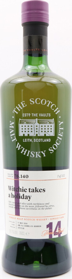Mortlach 2004 SMWS 76.140 Witchie takes a holiday 2nd Fill Ex-Bourbon Barrel 59.1% 700ml