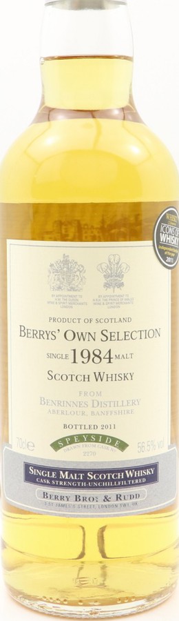 Benrinnes 1984 BR Berrys Own Selection #2270 56.5% 700ml