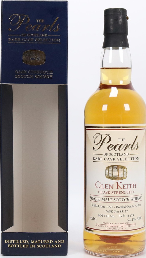 Glen Keith 1991 G&C The Pearls of Scotland Bourbon Barrel #85172 52.1% 700ml