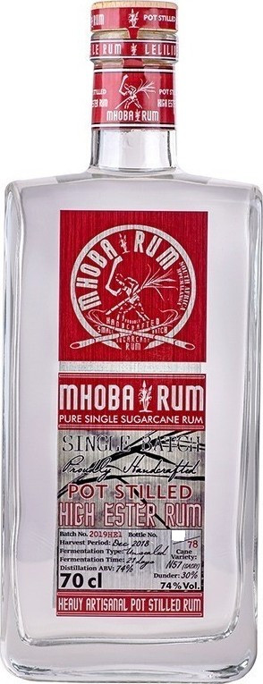 Mhoba Pot Stilled High Ester Rum 74% 700ml