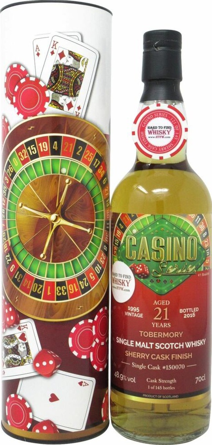 Tobermory 1995 HtF Roulette Casino Series Roulette Sherry Cask #150070 48.9% 700ml