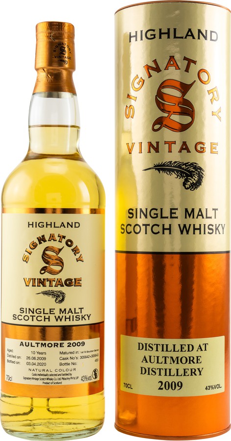 Aultmore 2009 SV Vintage Collection First Fill Bourbon Barrel 305642 + 305643 43% 700ml