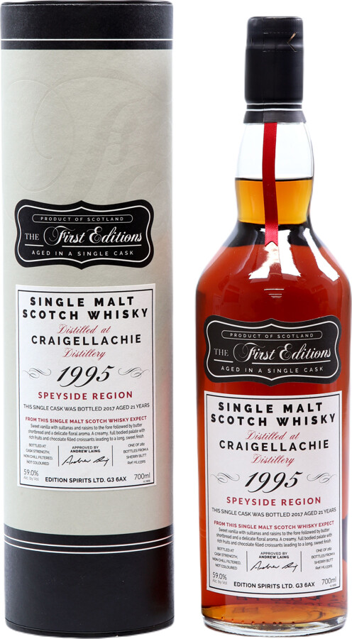 Craigellachie 1995 ED The 1st Editions Sherry Butt HL 13305 59% 700ml