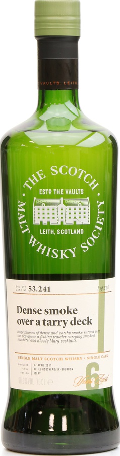 Caol Ila 2011 SMWS 53.241 Dense smoke over a tarry deck Refill Ex-Bourbon Hogshead 60.3% 700ml