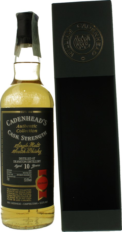 Deanston 2008 CA Authentic Collection Bourbon Hogshead 53.6% 700ml