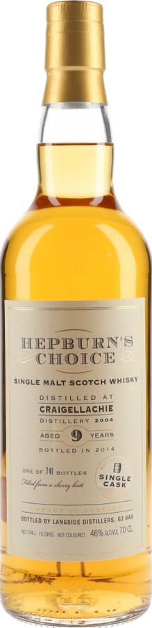 Craigellachie 2004 LsD Hepburn's Choice Sherry Butt 46% 700ml