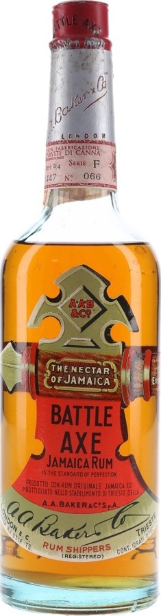 A.A. Baker Battle Axe Jamaica Rum 60% 750ml