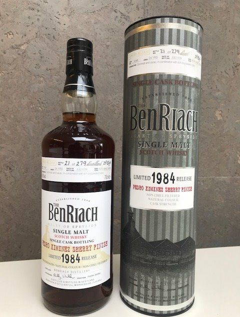BenRiach 1984 Single Cask Bottling Batch 6 Pedro Ximenez Sherry Finish #1048 49.2% 700ml