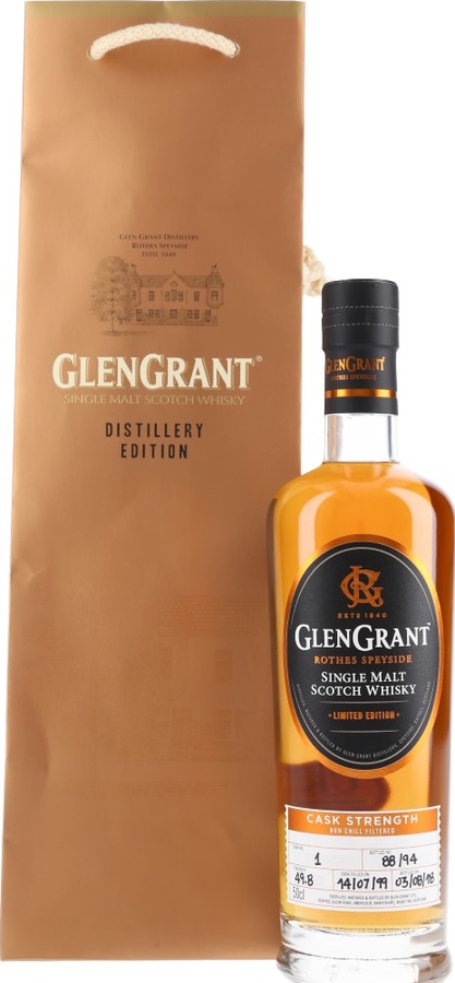 Glen Grant 1999 Cask Strength Limited Edition Bourbon The Distillery Shop 49.8% 500ml