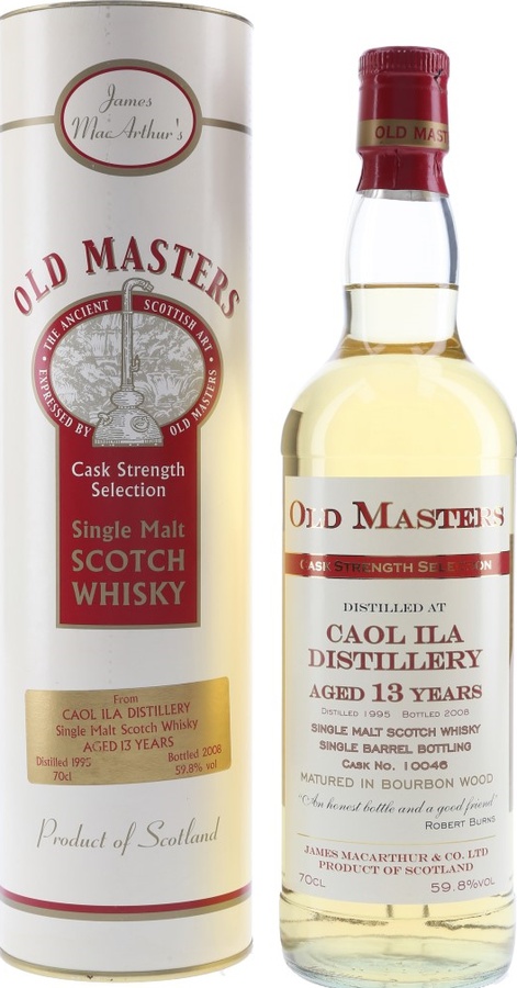 Caol Ila 1995 JM Old Masters Cask Strength Selection #10046 59.8% 700ml