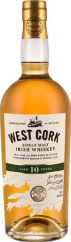West Cork 10yo Single Malt Irish Whisky Bourbon Casks 40% 750ml