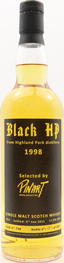Highland Park 1998 PA Black HP Jack Daniels Bourbon Cask #710 57% 700ml