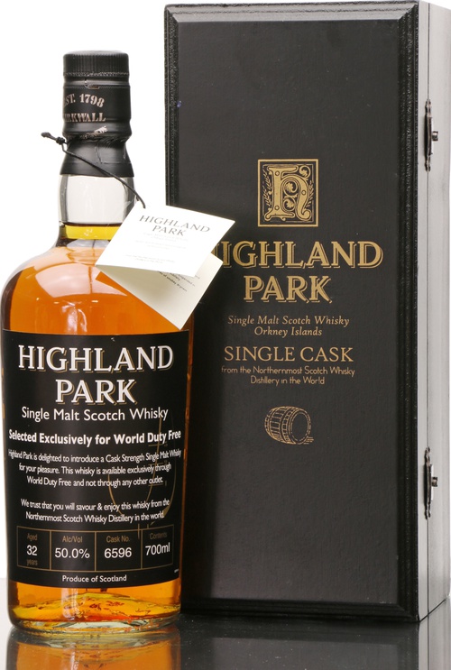Highland Park 1975 Single Cask 32yo Refill Hogshead #6596 World Duty Free 50% 700ml