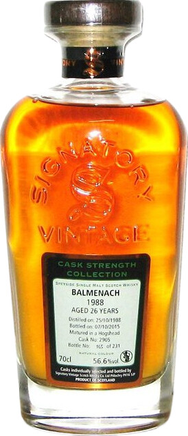 Balmenach 1988 SV Cask Strength Collection 26yo #2905 56.6% 700ml