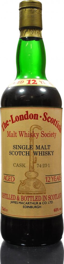 Caol Ila 1974 JM The London Scottish Malt Whisky Society Sherry Cask 63% 700ml