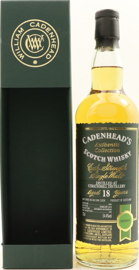 Strathmill 1995 CA Authentic Collection Bourbon Hogshead 54.4% 700ml