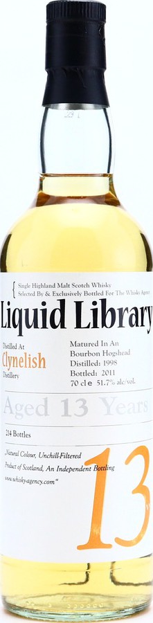 Clynelish 1998 TWA Liquid Library Bourbon Hogshead 51.7% 700ml