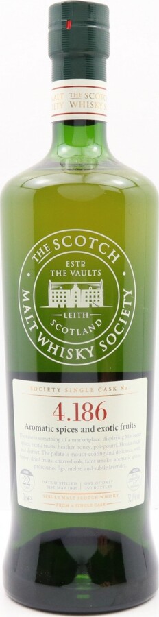 Highland Park 1991 SMWS 4.186 Aromatic spices and exotic fruits 22yo Refill ex-Bourbon Hogshead 52% 700ml