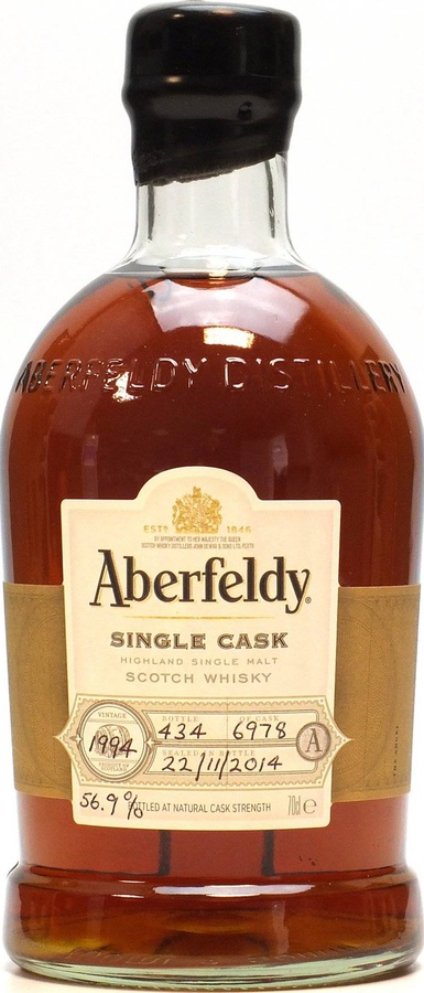 Aberfeldy 1994 Hand Bottled at the Distillery Sherry Cask #6978 56.9% 700ml